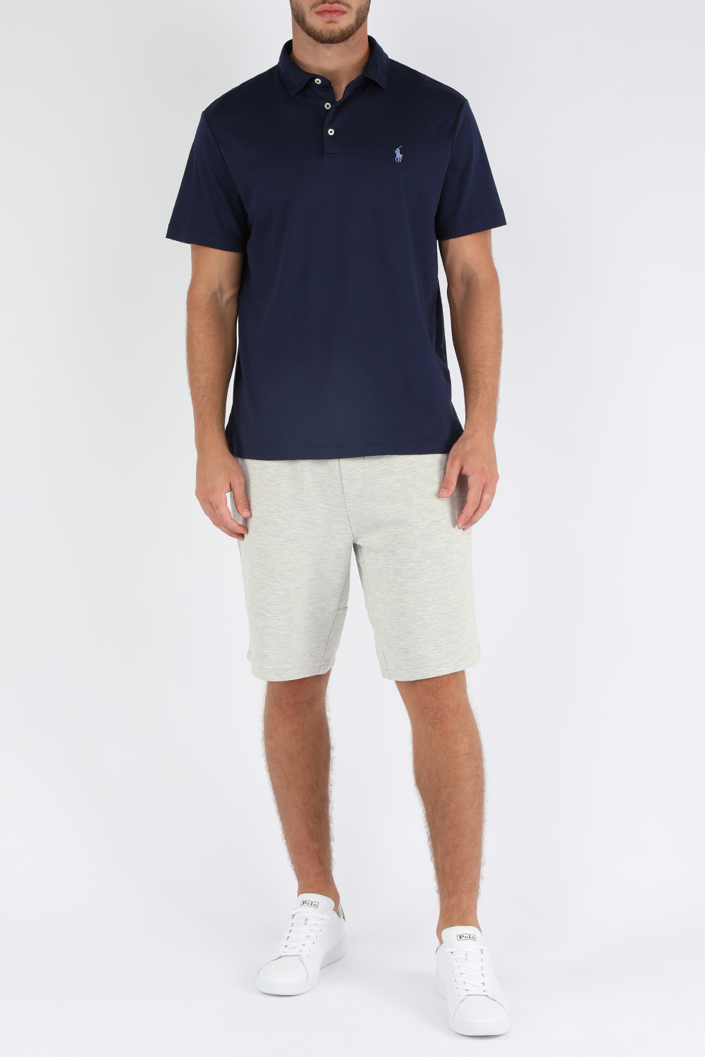 חולצת פולו מכותנה עם לוגו רקום POLO RALPH LAUREN